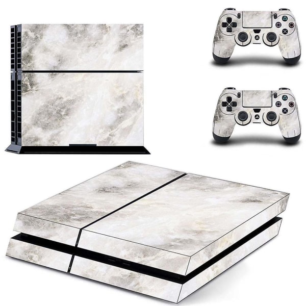 Puhtaan valkoinen PS4-pelikonsolin ja -ohjaimen suojatarra, täysi peitto, etulevytarra PlayStation 4 Dualshock 4 PS4 -suojatarralle Qptm0419