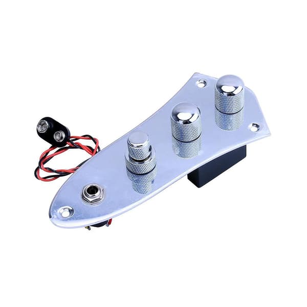[LCS]Jazz JB Bass Loaded Wired Control Plate för 3-strängade delar JB-09CR As Shown