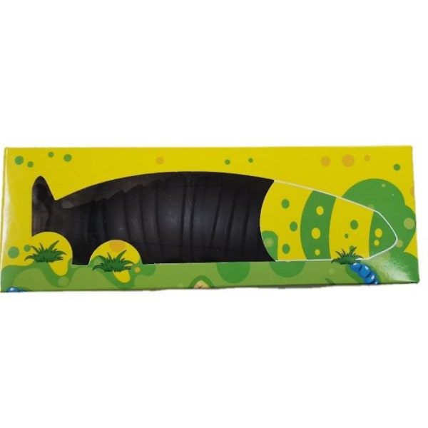 Fidget Slug 3D-printad Articulerad Kladdig Stretch Slug Fidget Leksak Sensoriska Leksaker För Autistiska Black