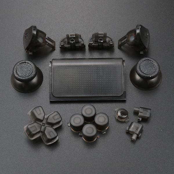 Yuxi komplett set joysticks dpad r1 l1 r2 l2 riktningsknapp abxy knappar jds 040 jds-040 Kompatibel med Sony PS4 Pro Slim-handkontroll Clear black