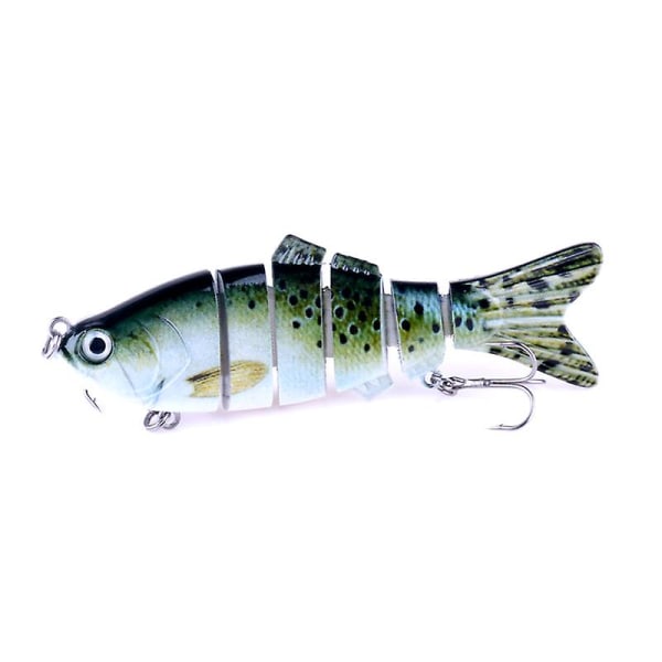 1 stk. Leddelt Crankbait 6 Sektioner Swimbait Fiskelokker 11cm Kunstig Culter Gedde Fiskegrej 5