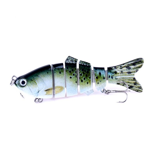 1st Ledad Crankbait 6 Sektioner Swimbait Fiske Drag 11cm Konstgjord Asp Gädda Fiskeredskap 5