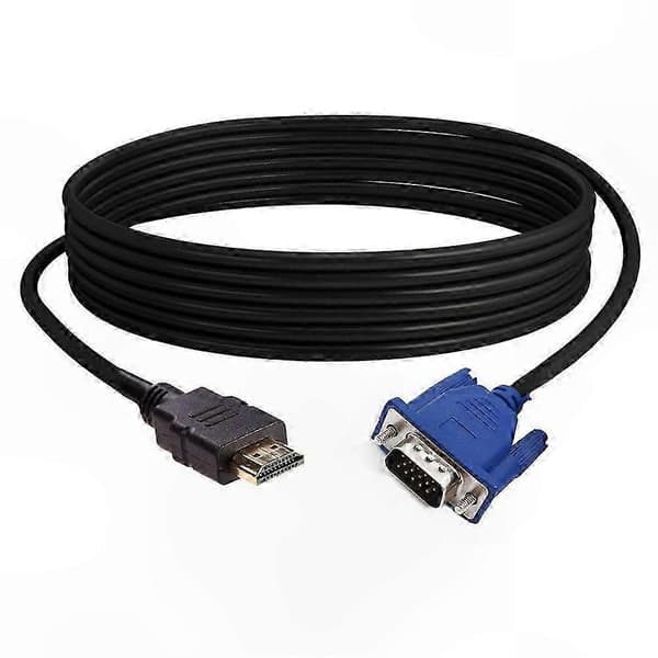 HDMI til VGA-adapterkabel til HDTV DVD-afspiller Projektorforbindelse 1,8 m længde understøtter 1080P opløsning Han til Han videokabel
