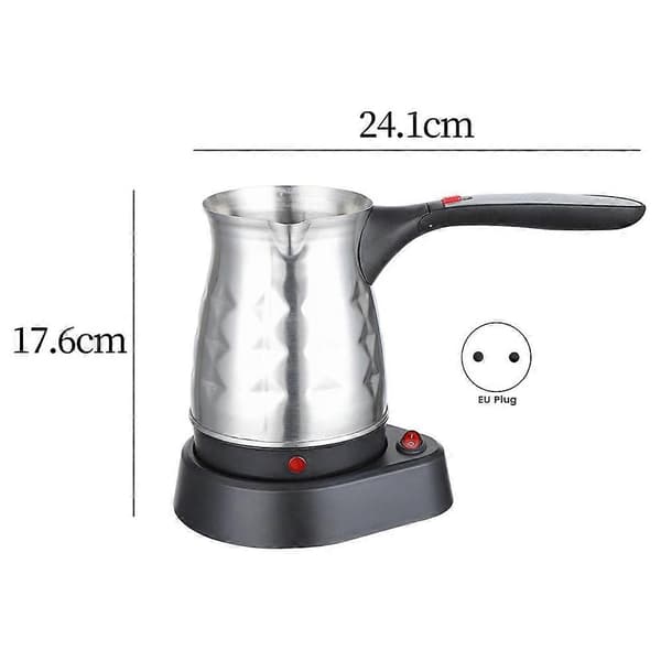 Elektrisk tyrkisk kaffemaskin 500 ml, EU-plugg Silver