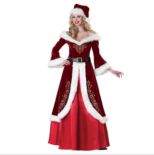 Deluxe Tomtedräkt Jul Vuxen Jultomtekostym M