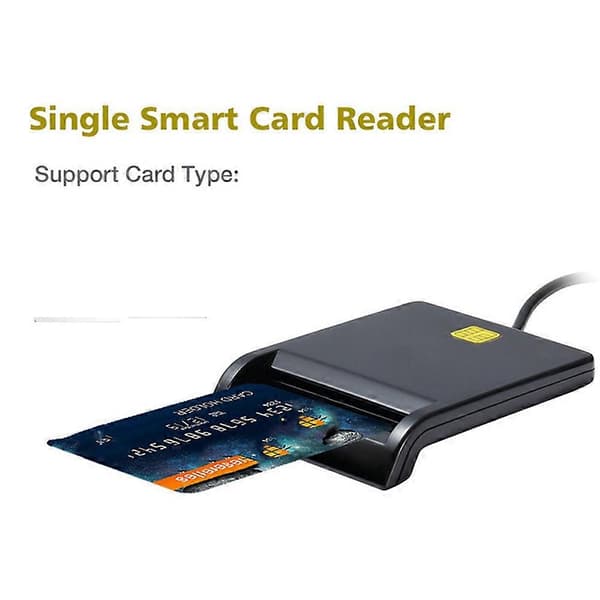USB Smartkortlæser til bankkort IC/ID EMV-kortlæser høj kvalitet til Windows 7 8 10 til Linux As Shown