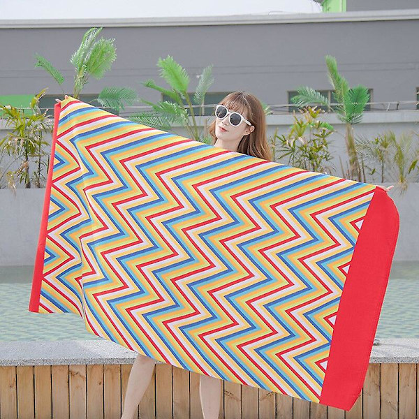 Stor Mikrofiber Strandhandduk, 180x100cm, För Sommar, Snabbtorkande