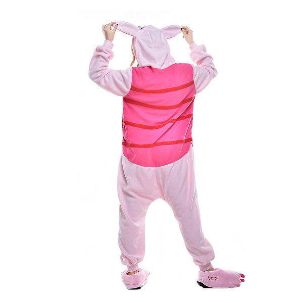 Reedca Totoro Aikuisten Onesie Halloween Cosplay Asut Anime Pyjamat Yhteensopiva Naisten Ja Tyttöjen Kanssa, napitus Piglet XL