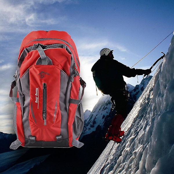 Bergsklättring 40L Vatten Nylon Axelväska Unisex Rese Vandringsryggsäck