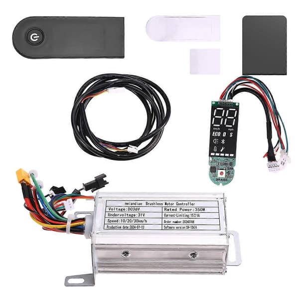 [LCS]36V 350W Børsteløs Controller+Bluetooth Måler+Forlængerledningssæt til M365/M365 Pro El-løbehjul Silver