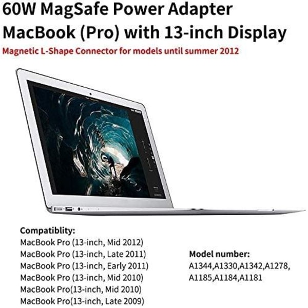 Macbook Laddare 60W L Typ Laddningskabel Macbook Pro Power A