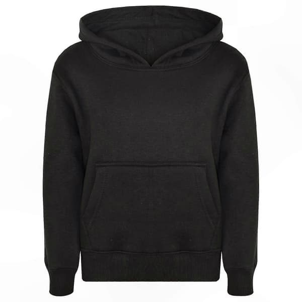[LCS]Ensfarget unisex hettegenser med joggebukse Black 7-8 Years
