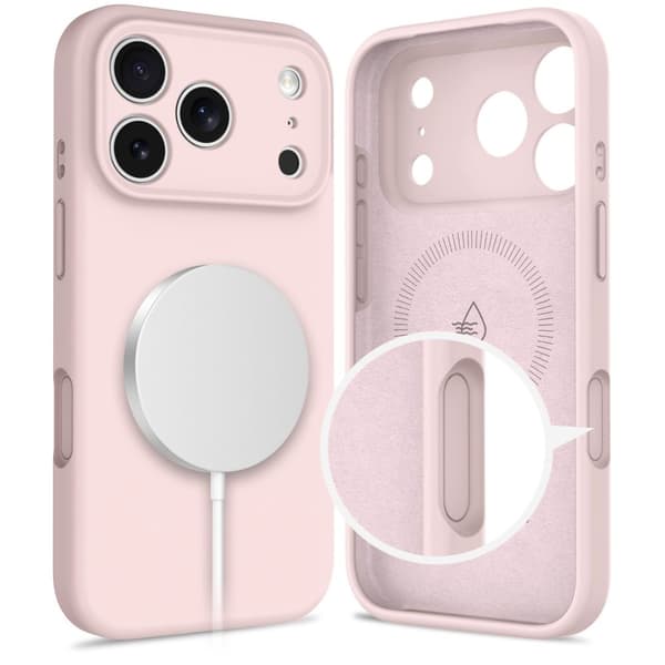 [LCS] Tech-Protect iPhone 17 Pro Deksel MagSafe Silikon Rosa Perle 50