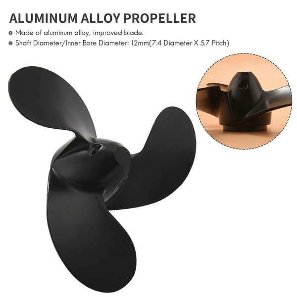Propeller F6 för 2.5HP 3.5HP / Mercury 3.3HP/Evinrude black