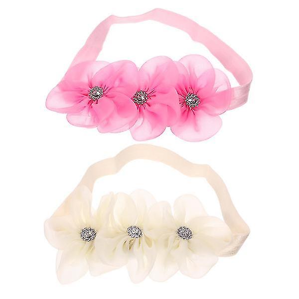 Elastisk Blomster Hårbøjle til Børn 2 stk