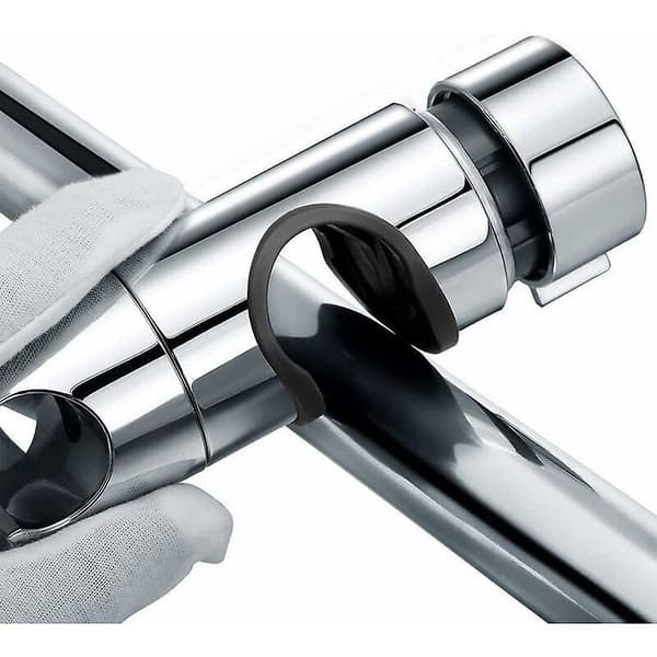 [LCS] Utskiftbar håndholdt dusjholder, krom ABS dusjhodeholder, 18-25MM diameter justerbar (grå)