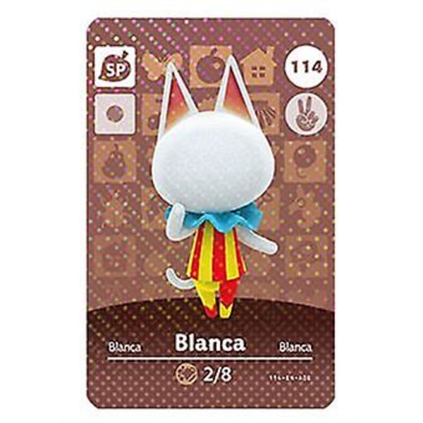 NFC Spelkort för Animal Crossing, Kompatibelt med Wii U - 114 Blanca