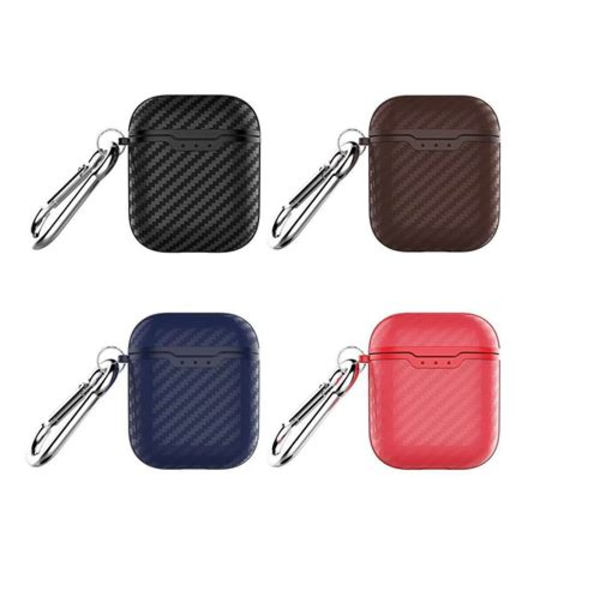 Kolfiber-effekt Skal för AirPods 2 APPLE Silikon Laddningsfodral D