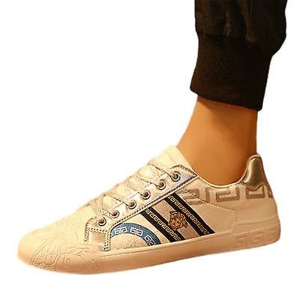 Nye afslappede sneakers, sko til mænd der passer til alt Silver 41