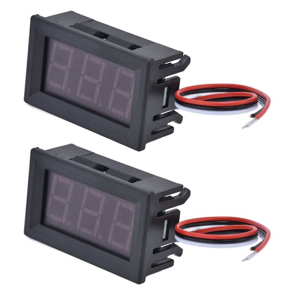 [LCS] 3-ledare DC digital voltmeter 0,56 tums LED-skärmmodul 0 till 99,9 V blå 2-pack