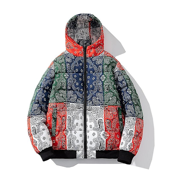 Luksus Herre Kapital West Coast Crips Cashew Blomst Sort Rød Jakker & Frakker / Dunjakker Bomuld Varm Vinter M