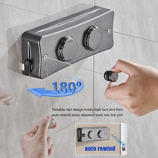 [LCS] Retractable Clothesline, Wall-Mounted Retractable Clothesline with