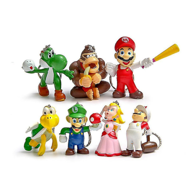7 st Super Mario Brothers Princess Doll Figurleksak