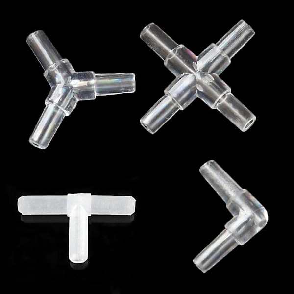 Akvarium fisketank luftpumpe kobling t-formet kobling White 3 ways