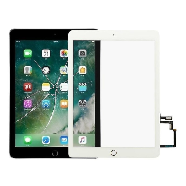 Pekpanel med Home Key Flex-kabel för iPad 5 9,7 tum 2017 A1822 A1823(Guld)