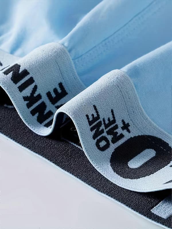 4-pack bomullsboxershorts för män, mjuka bekväma stretchkalsonger, underkläder för tonåringar C S