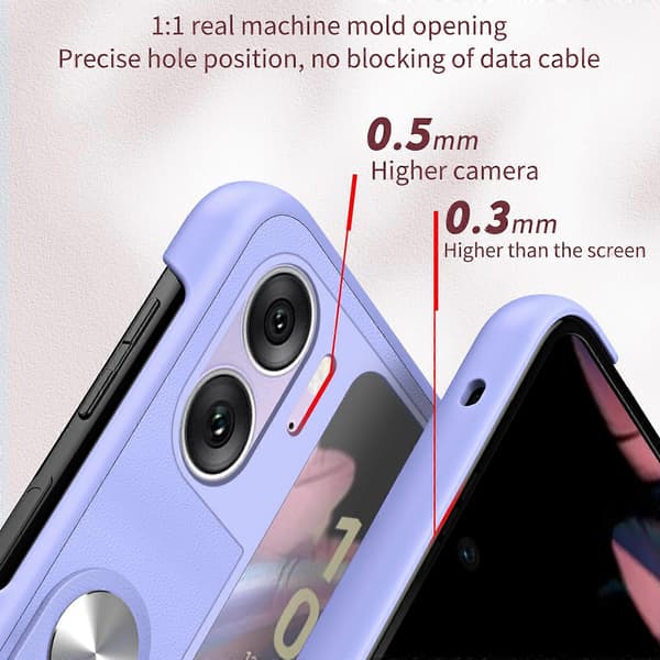 För OPPO Find N2 Flip Handrem Typ Läder Telefonfodral Green