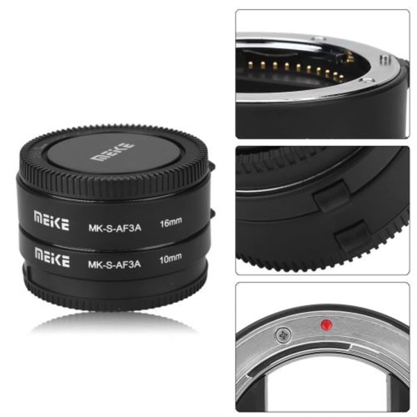 10mm 16mm Automatisk Makro Autofokus Mellomrør for Sony E