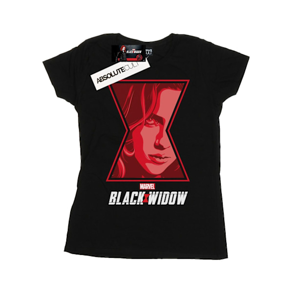Marvel Dame Black Widow Film Logo Vindue Bomulds T-shirt Sort S Black