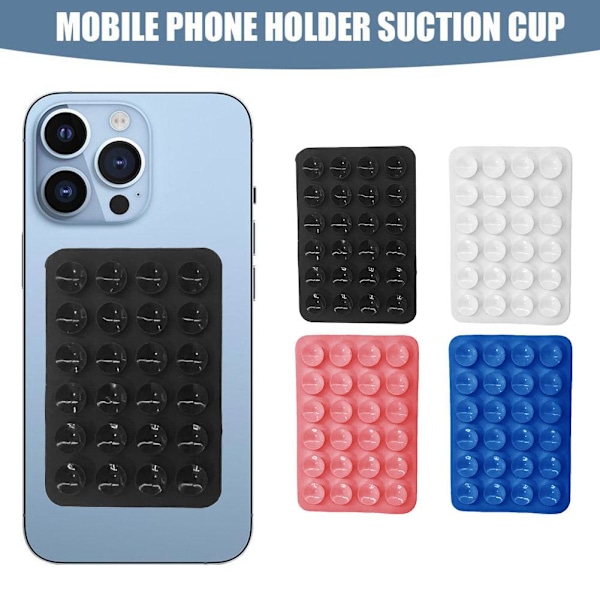 Silikonsugpropp för mobiltelefonfäste Sugpropp med baksida black 1pcs