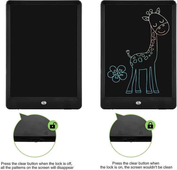 [LCS]Lcd Skriveplade 10 Tommer Farverig Skærm Doodle Tegneplade Black