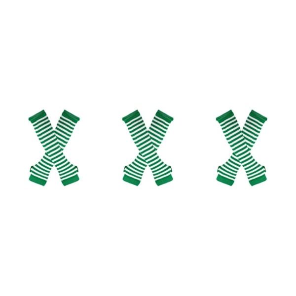 1/2/3/5 Knæhøje Strømper til Tykke Lår Lette at Bære og Gør Grønne og Hvide 3Set green and white