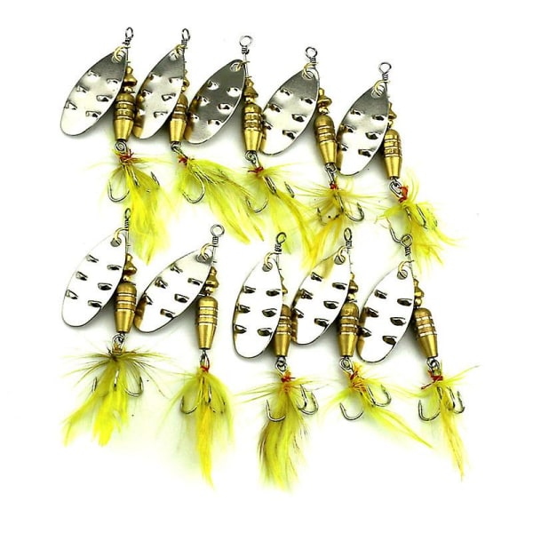 10 kpl/setti Kalastusvieheet Metallinen Spinneri Keinotekoinen Kalastustarvike Spinnerbait Crankbait Lisätarvikkeet 4
