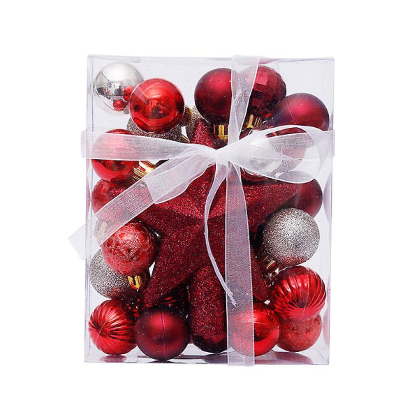 30 stk. Julekuler Ornament Trehenger Pynt Julehjemmefest Bryllupsdekor C