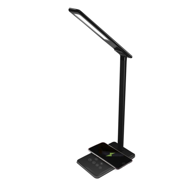 5W svart led bordslampa med QI trådlös laddning