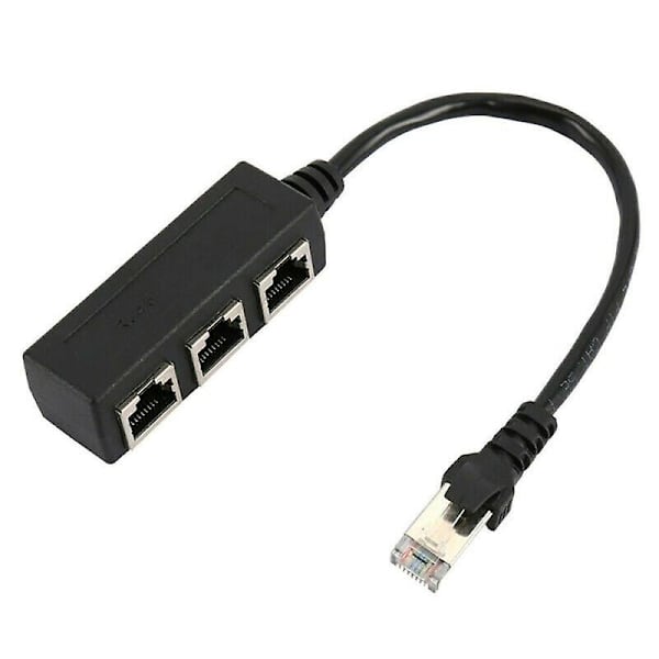 Familie Ethernet RJ45 Kabel Adapter 1 Han Til 3 Hun Splitter P