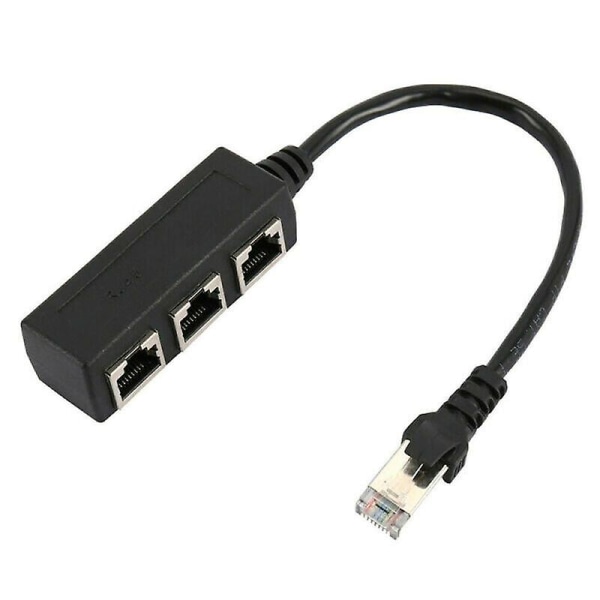 Perhe Ethernet RJ45 Kaapelisovitin 1 Uros 3 Naaras Jakaja P