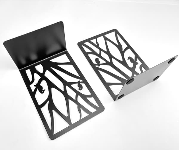 [LCS] Halkfria bokstöd i metall, 2-pack, fågel