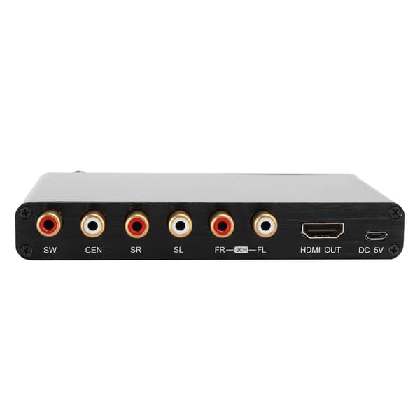 [LCS]HDMI Audio Extractor Decoder Converter til Dolby Support 4K 5.1CH Tredimensionel 110‑240Vsort
