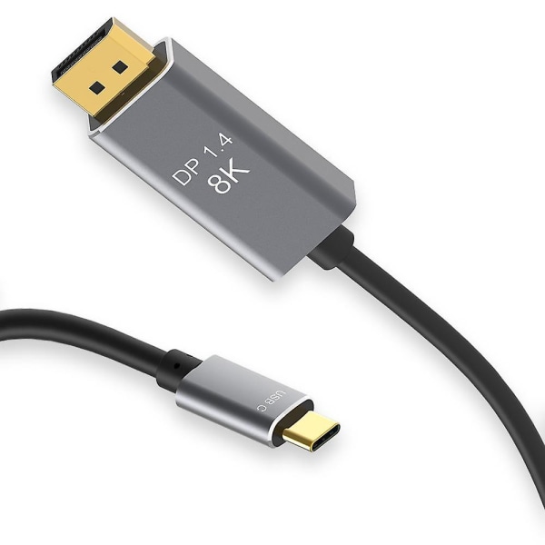 USB C til DP1.4 PD Opladningskabel Konverter 2 Tilstande Tilgængelige Udvid Skærm 1.4 Mac Pro Laptop|