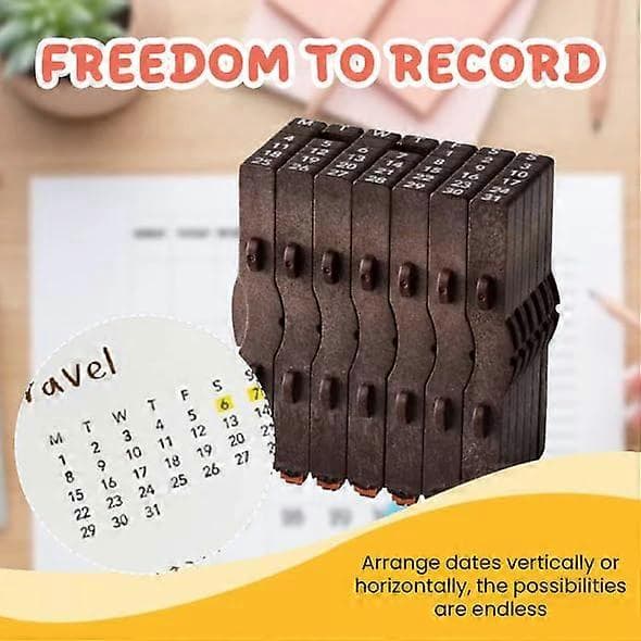 [LCS] TimeBlocks Connected Calendar Stamp, konsoliderad nummerstämpel, evighetskalenderstämpel för studier och planering 1pc - Numbers