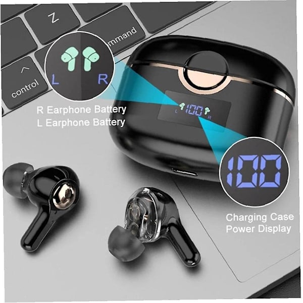 Bluetooth Earbuds T22 Trådløse øretelefoner med 4 mikrofoner Touch Contr