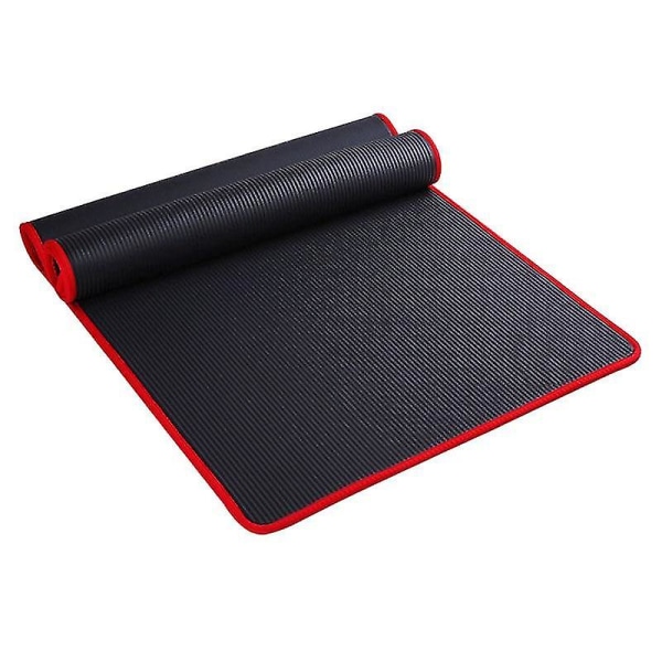 10 mm tjock halkfri yogamatta Black