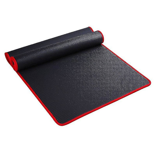 10 mm tyk skridsikker yogamåtte Black