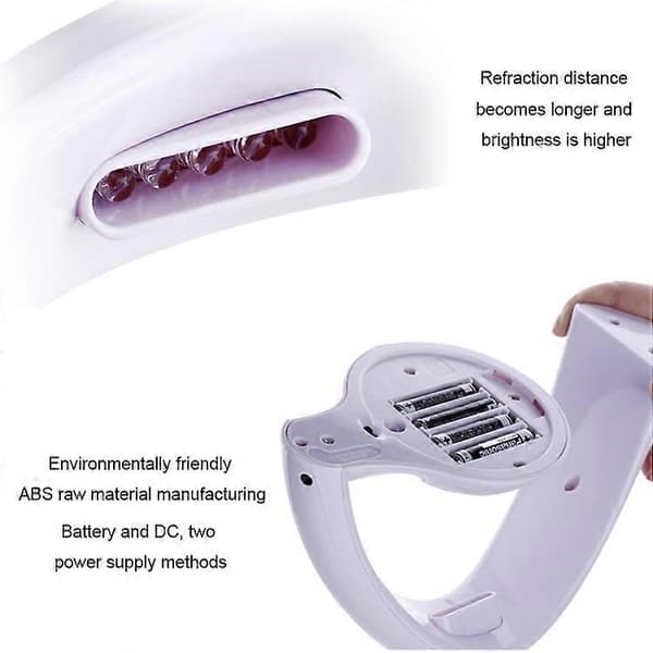 [LCS] Romantisk regnbueprojeksjon dekorativ lampe nattbords LED nattlys (hvit) White