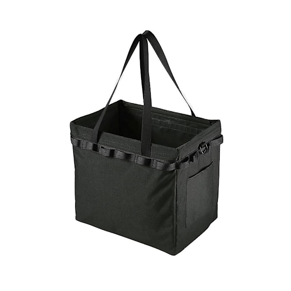 Utomhus Hopfällbar Kub Förvaringslåda Hopfällbar Portabel Marknadsväska black 36.5x24.5x32.5cm